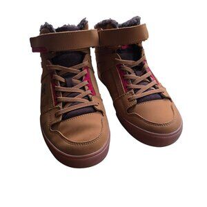 DC Pure High-Top Winter EV Shoes Faux Fur Lined Men Sz 6 Wheat Black ADBS300327